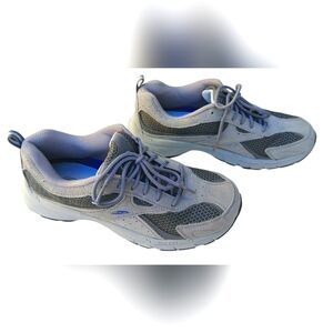 Dr. Scholl's Women's Gray And Purple Everest Athletic Sneakers- Size 8